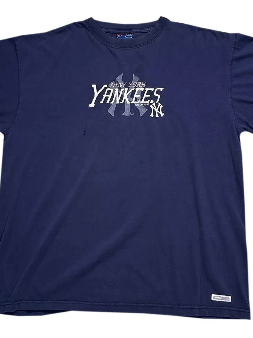 Vintage Crable Sportswear New Yankees Navy T Shirt (Size XL)